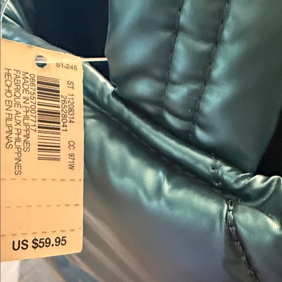 Victoria's Secret Teal Quilted Tote - Picture 3 of 6